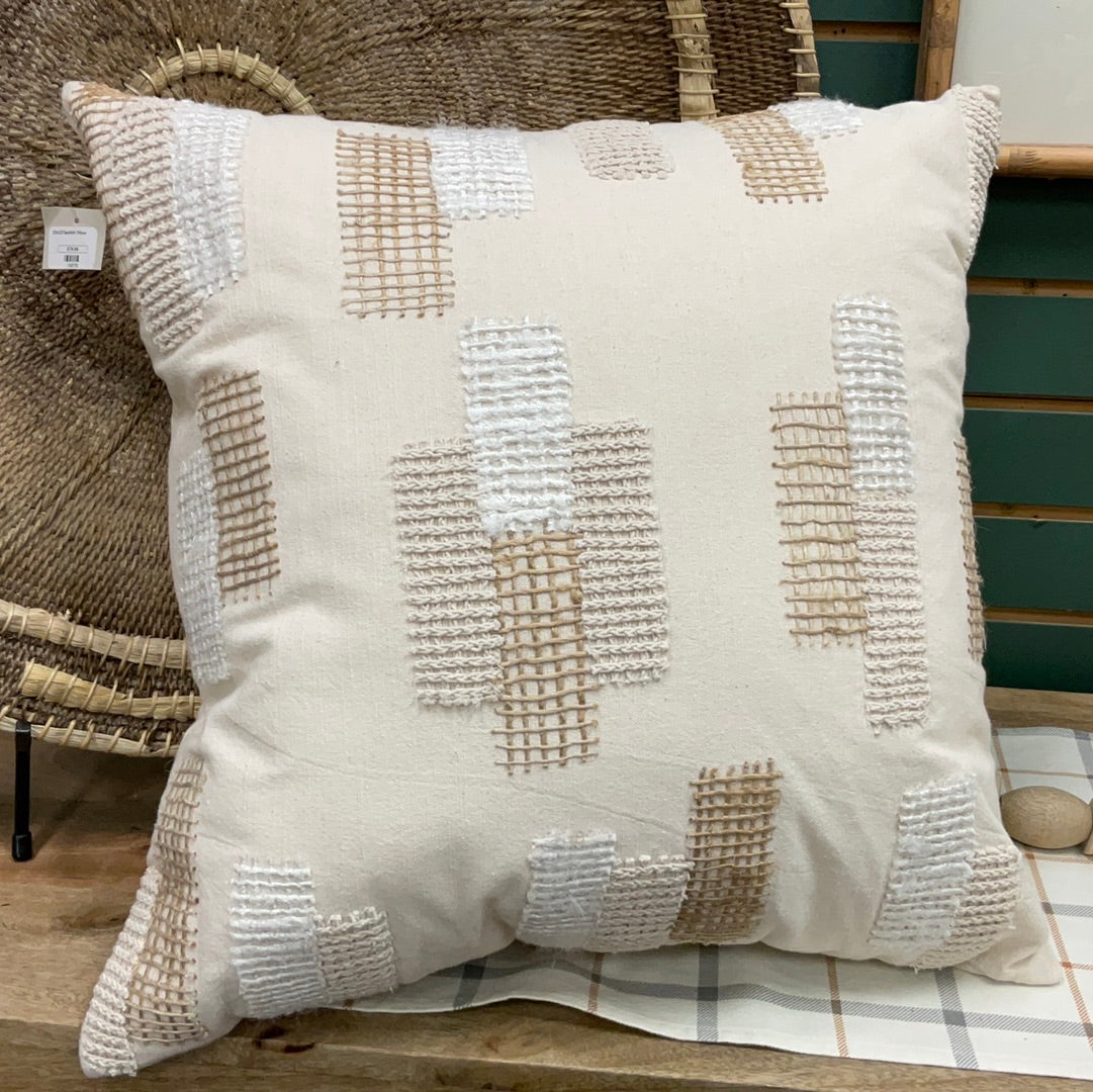 20x20Tan/WH Pillow