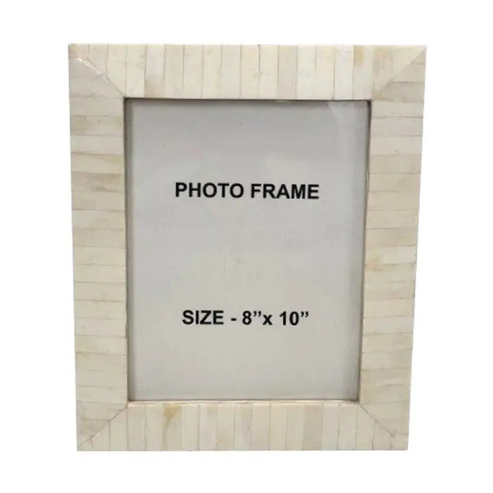 8x10 White Bone Picture Frame