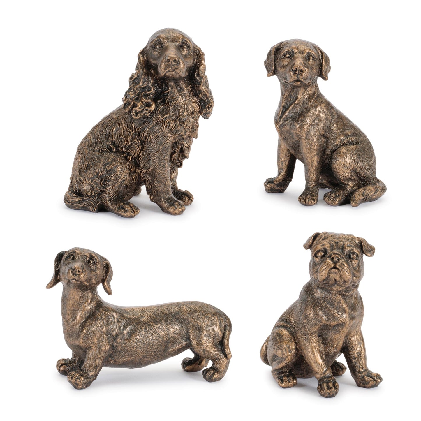 Dog (4 Asst) 3"H, 3.25"H, 3.5"H, 3.75"H Resin