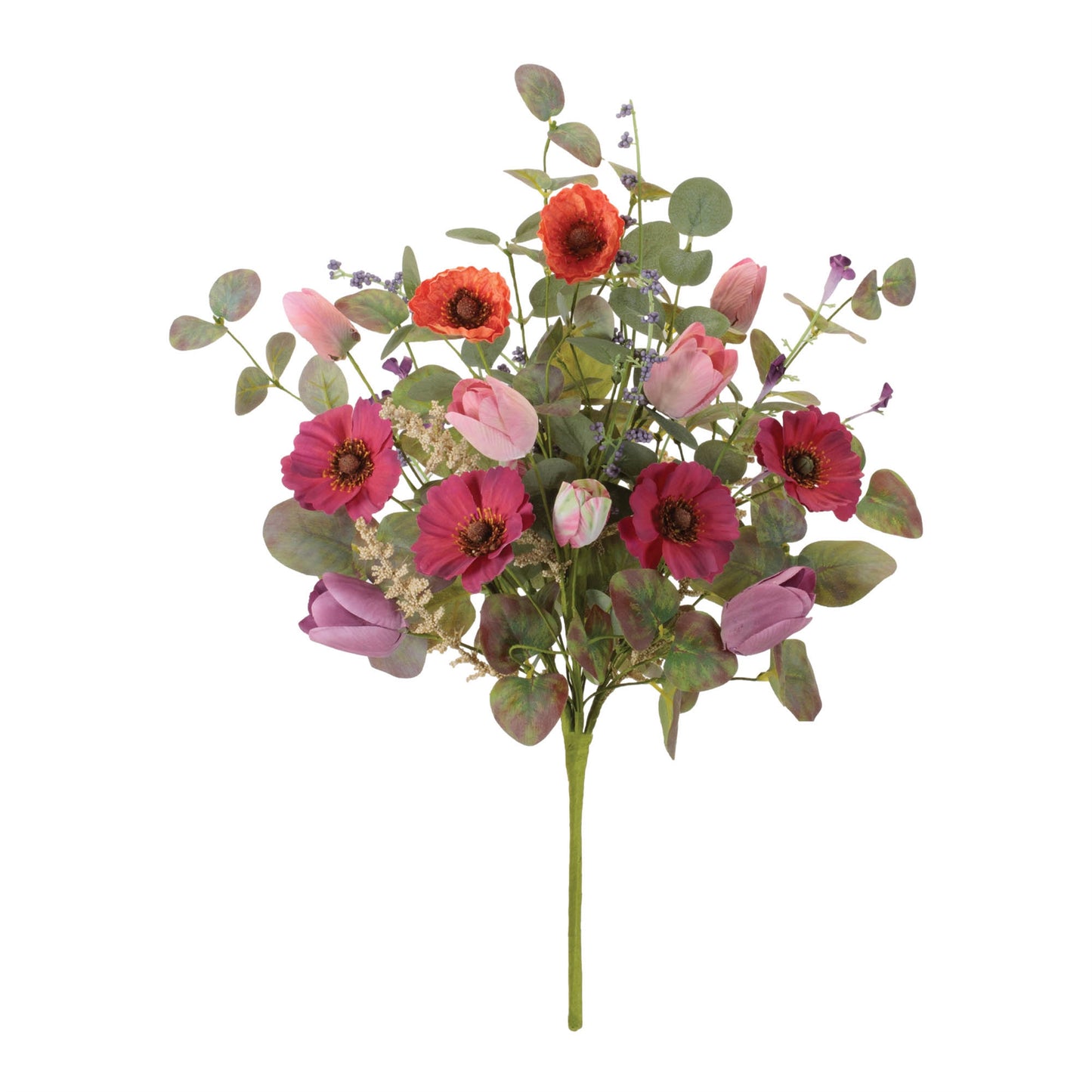 Poppy/Tulip Bush 17”H Polyester