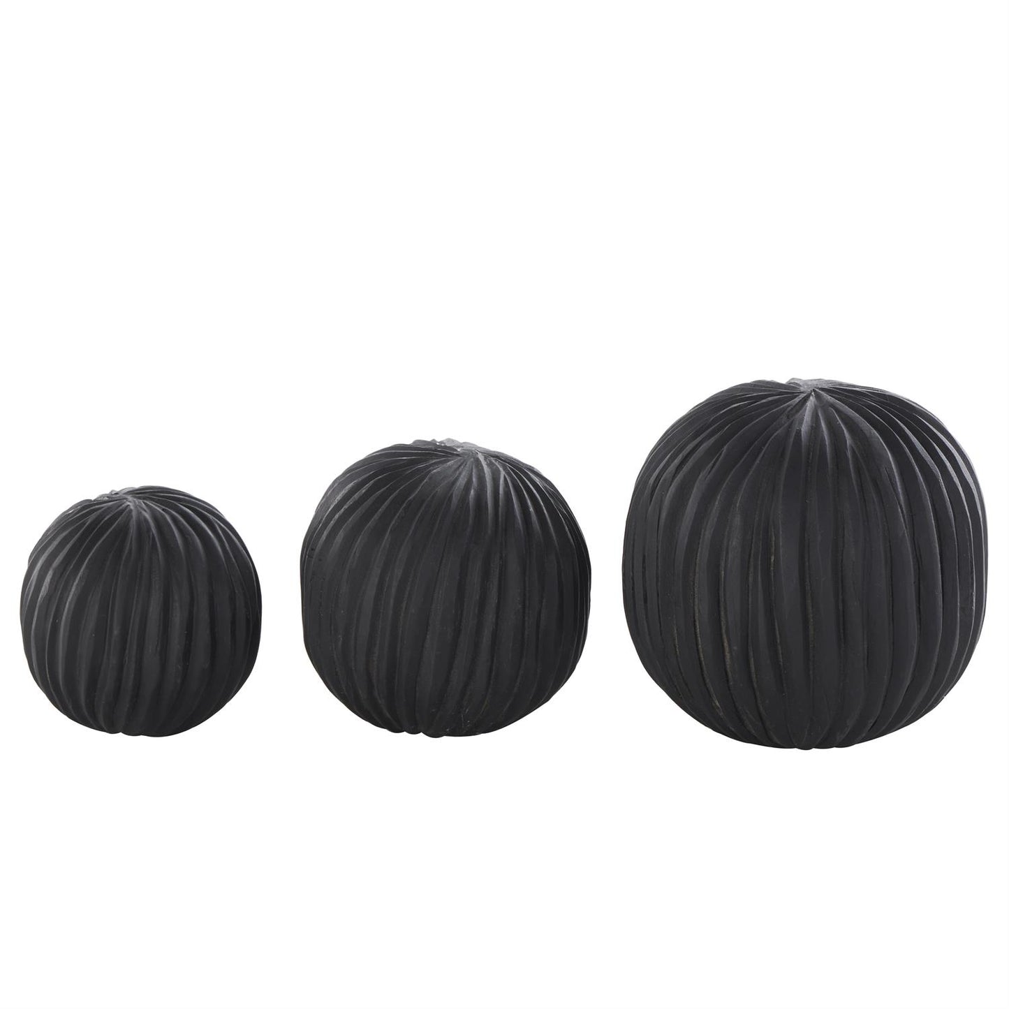 Black Teak Wood Orbs