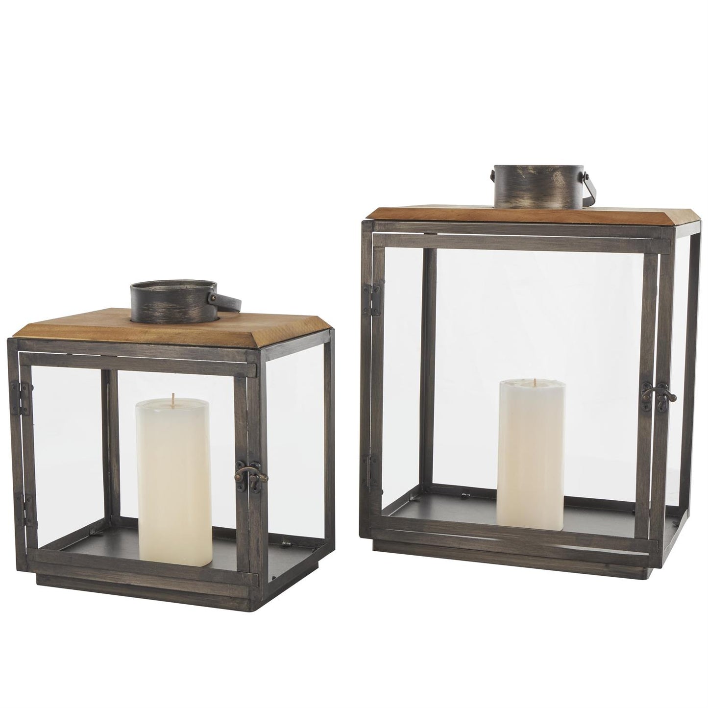 Dark Gray Candle Lantern