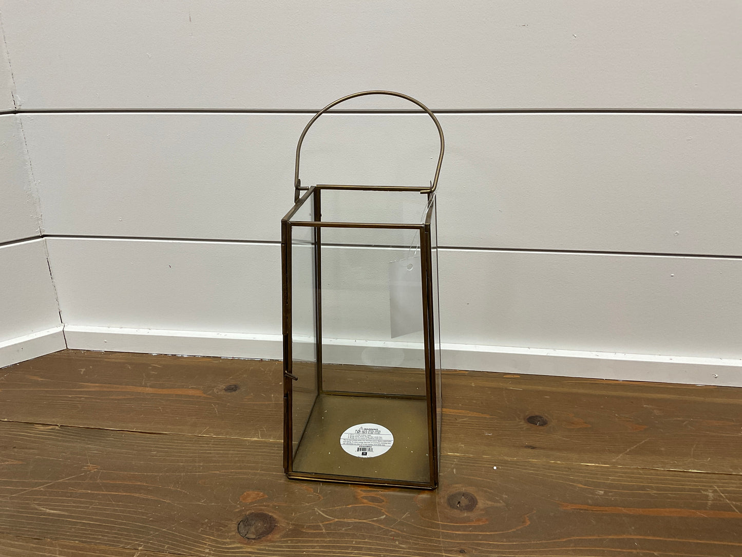 GLASS AND IRON HANGING LANTERN