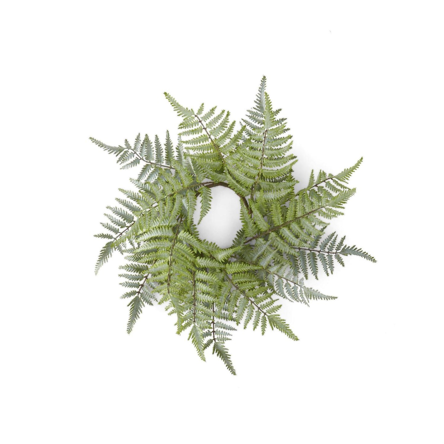 23 INCH REAL TOUCH OSTRICH FERN CANDLE RING/WREATH (4DIA.)