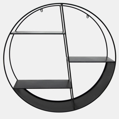 Black Round Shelf