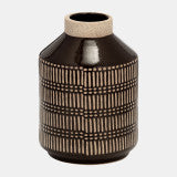 CER, 9"H Lines Vase, Java
