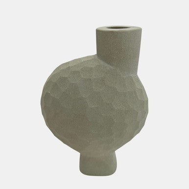 Stone Hammered Vase, Natural
