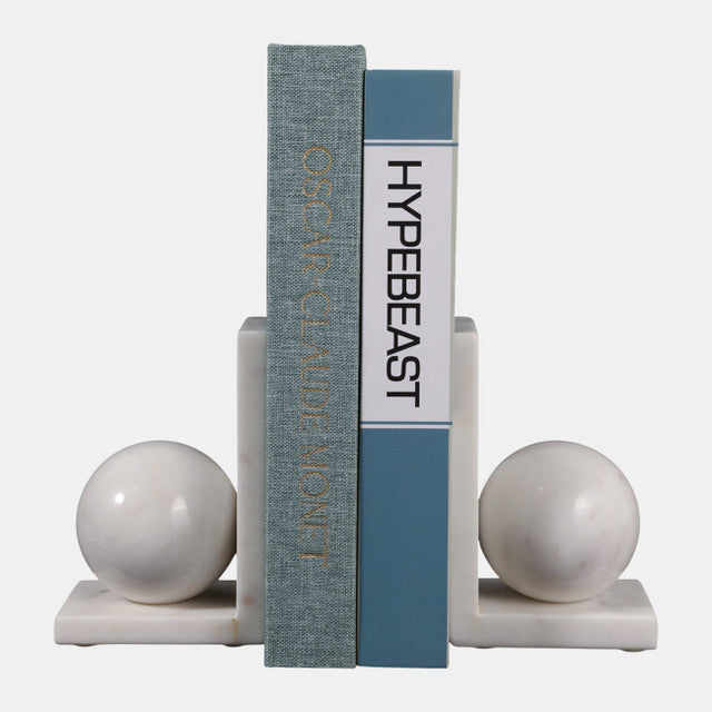 S/2 6" Marble Bookend