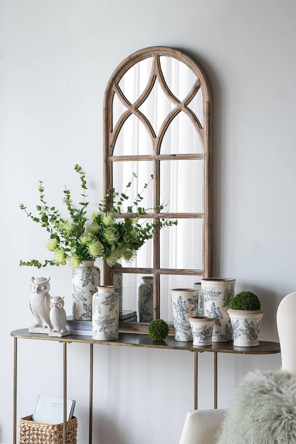 5.5x5.5x10.2" Midnight Blossom Ceramic Vase