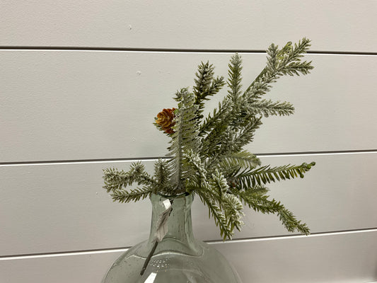 Frosted Hemlock Pine Pick w/Cones