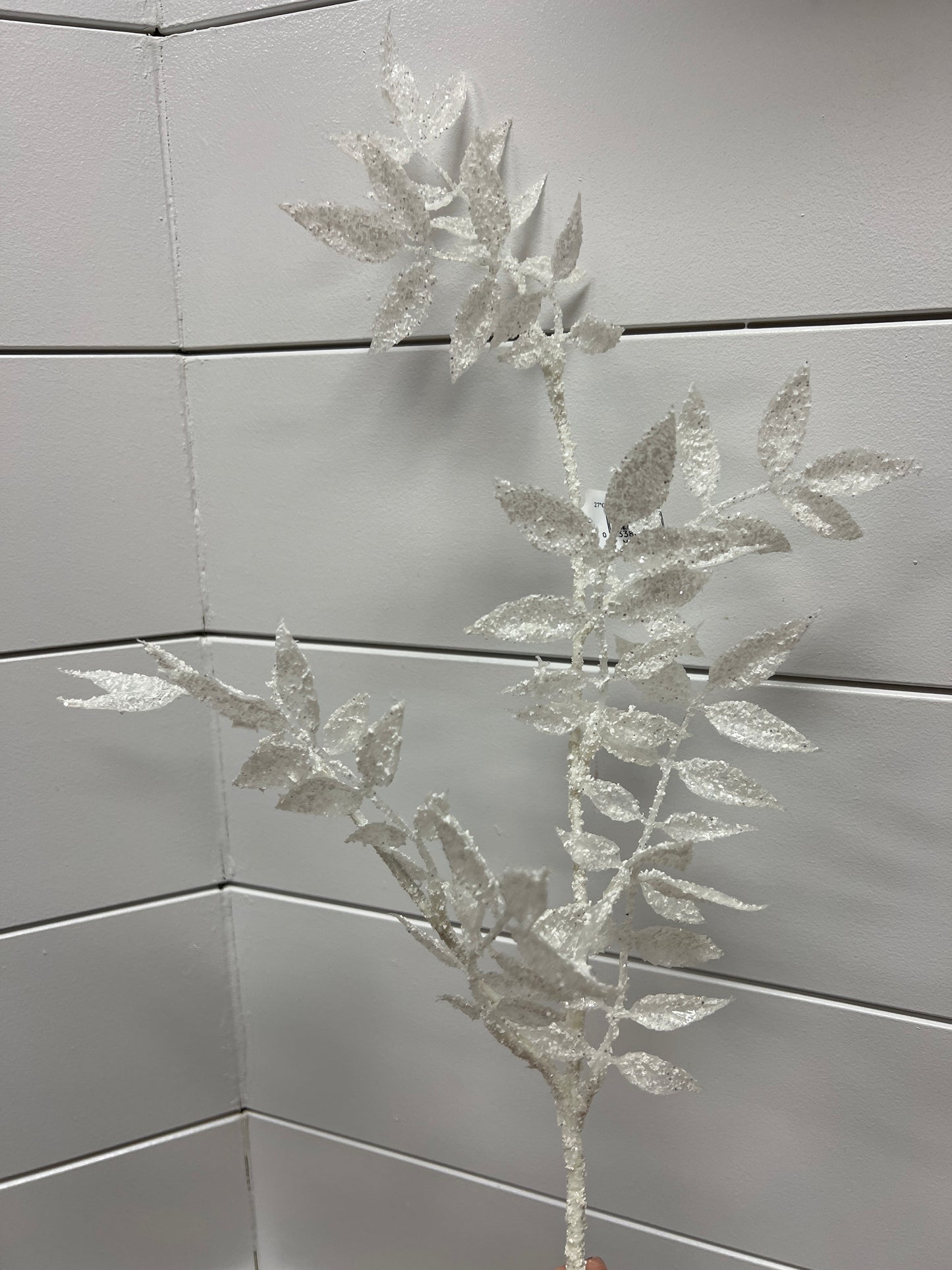Glit. Leaf Spray Wh.