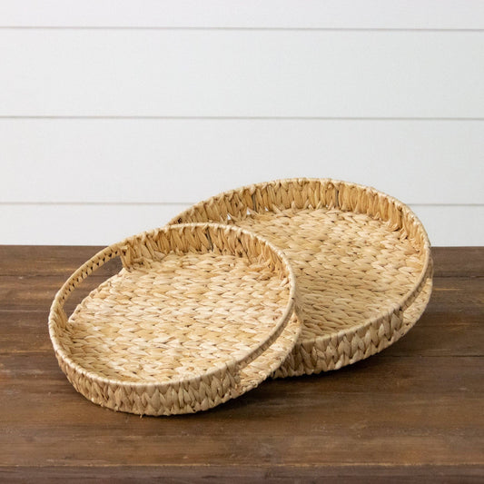 Round Seagrass Trays (SET OF 2)