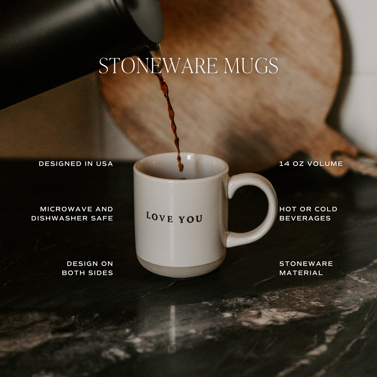 Choose Joy Stoneware Coffee Mug -Christmas Home Decor & Gift
