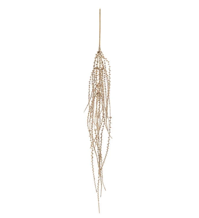 Gold Glitter Hanging Berry Vine