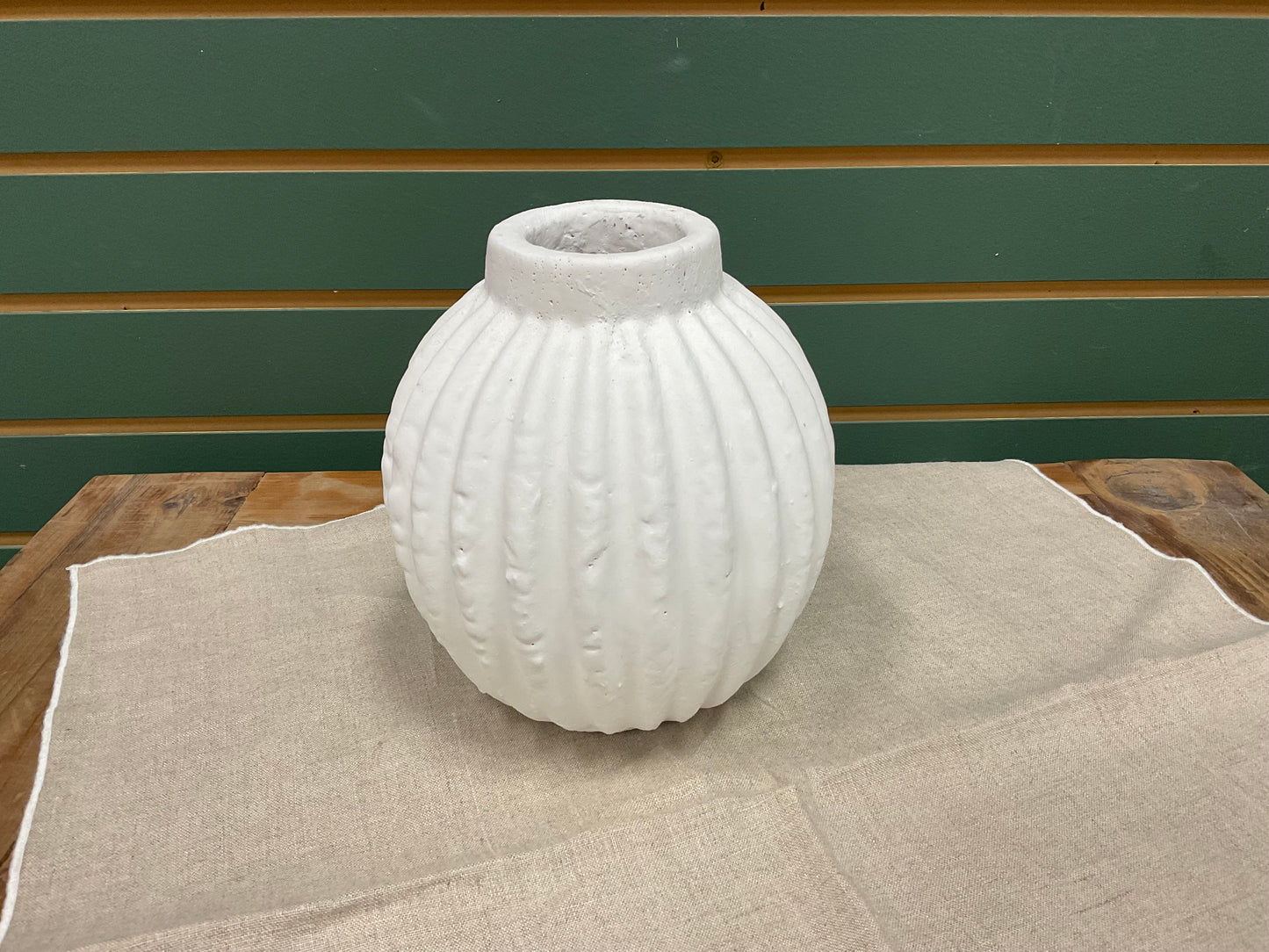 7.1 White Lined Vase