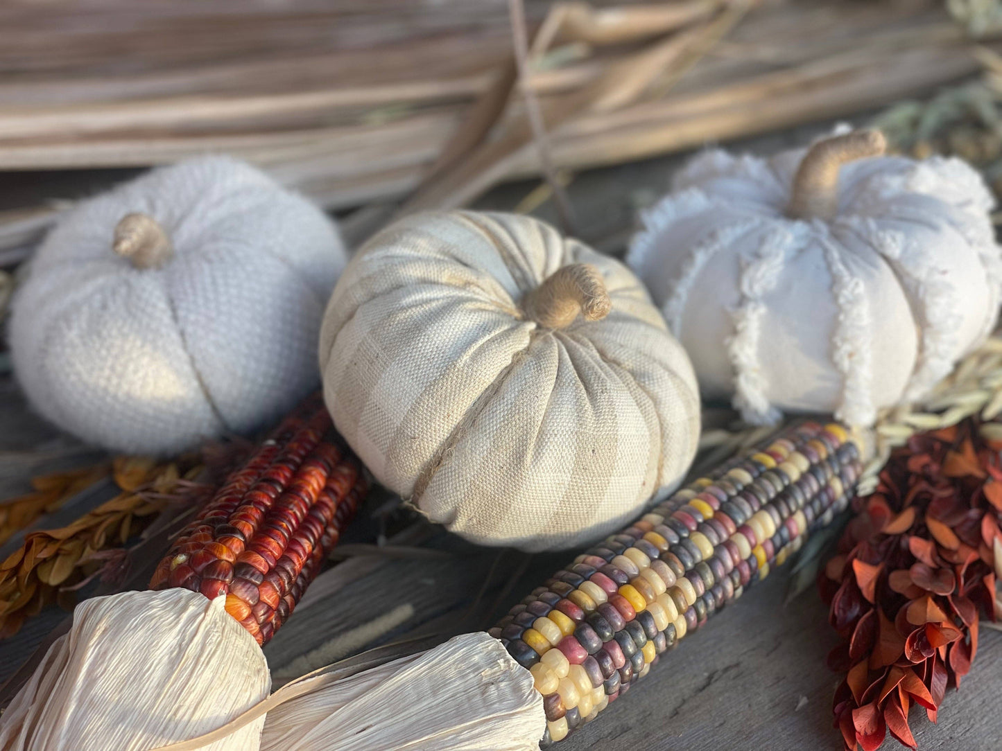 CF-3141 - Sm. Tan Check Fabric Pumpkin