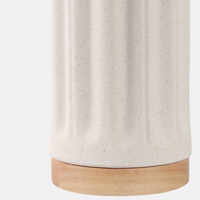 27" Ceramic Table Lamp, Ivory