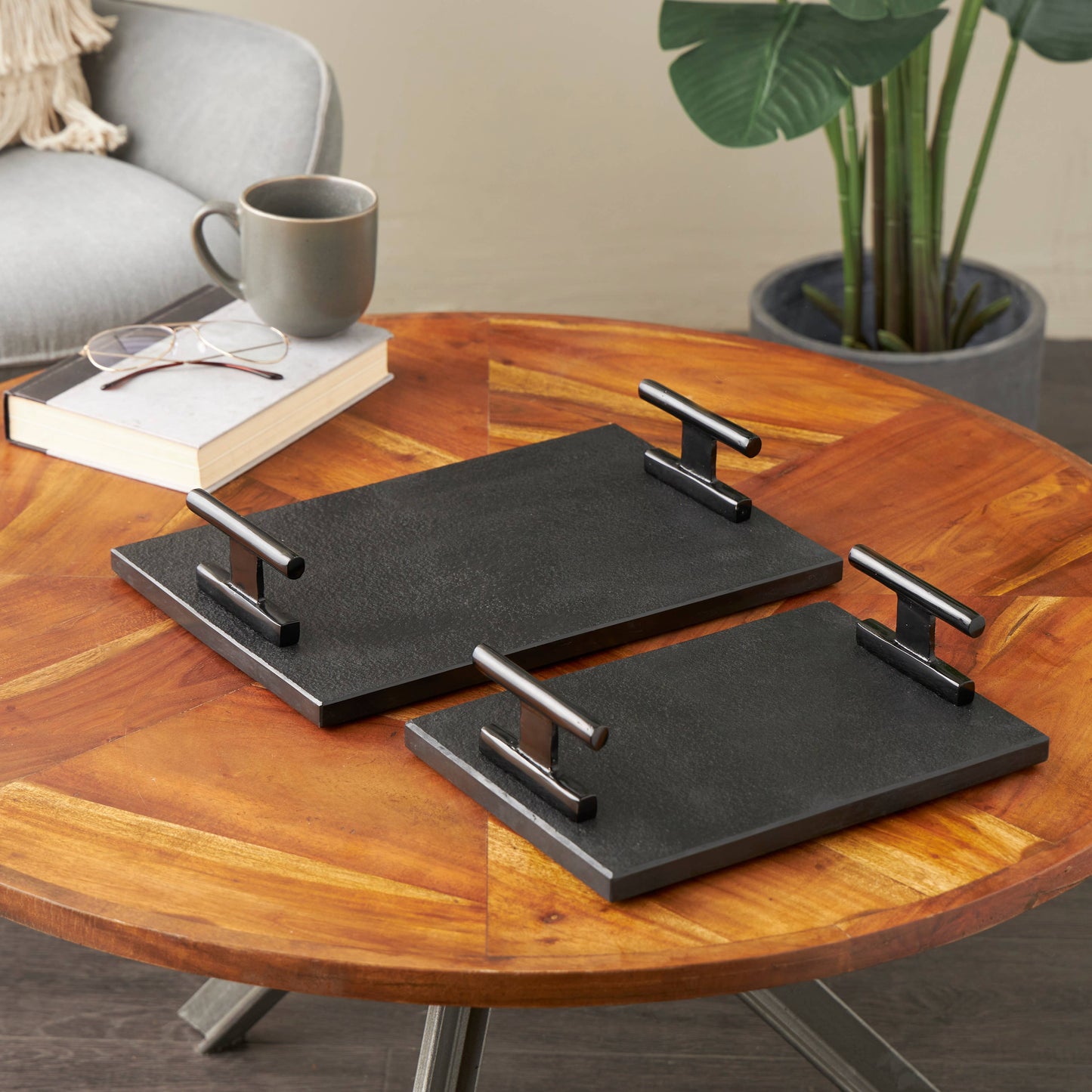 Modern Black Marble Tray