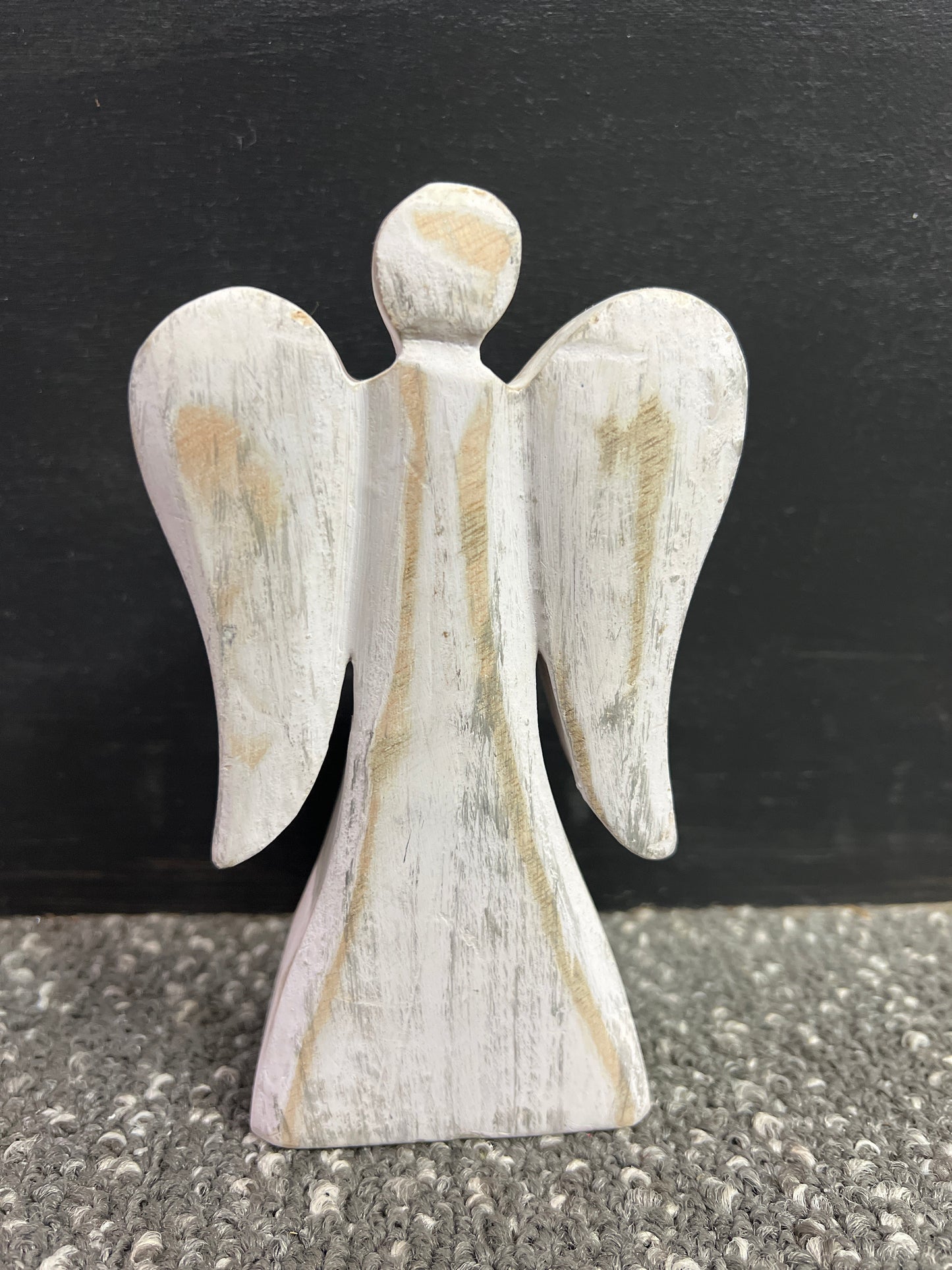8x4.75" Wooden Angel White