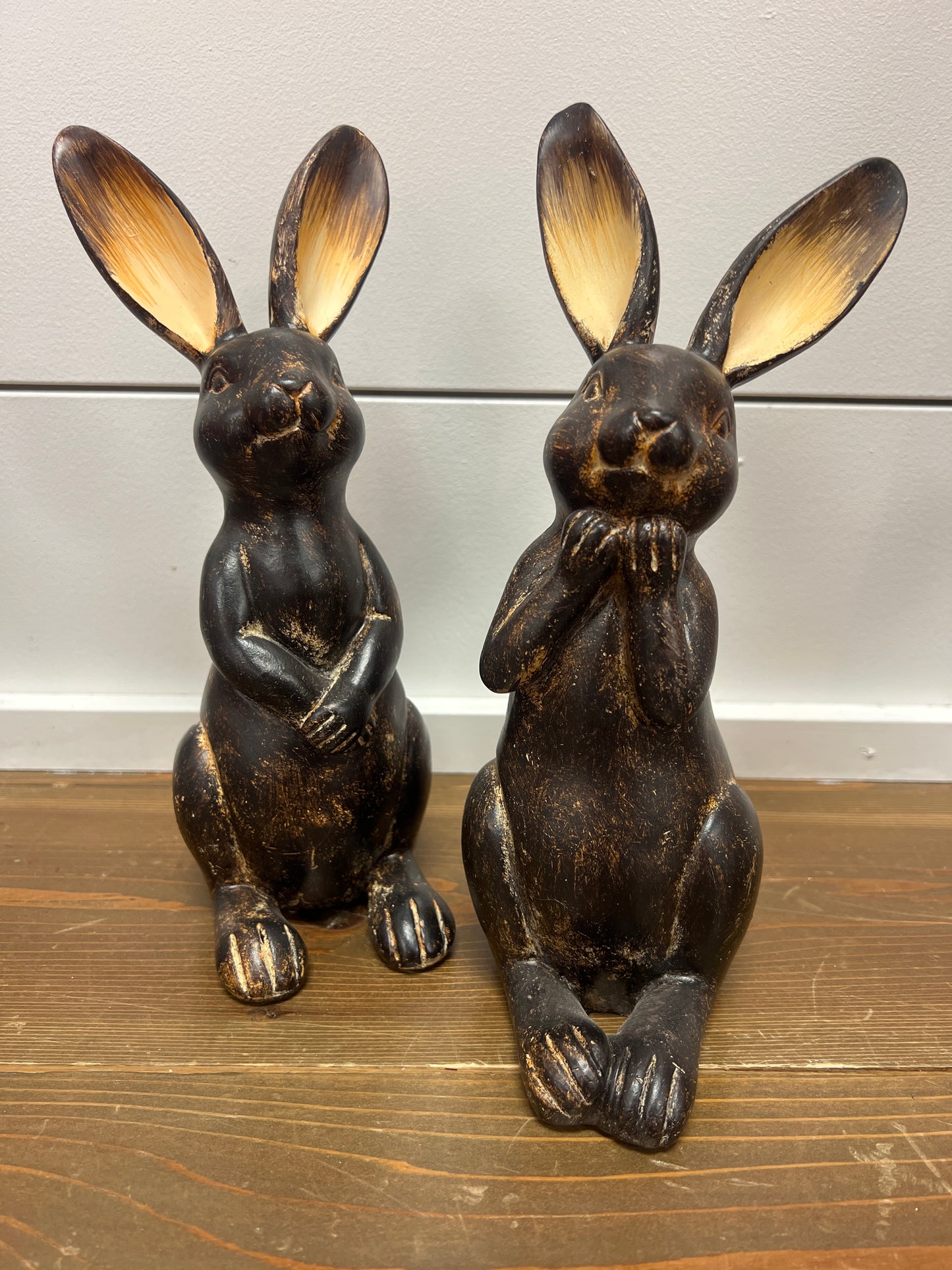 Brown Resin Bunnies