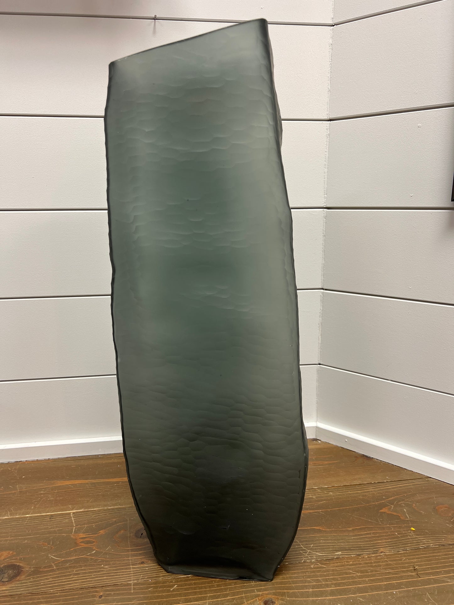 23.75 Indigo Gray Glass Vase