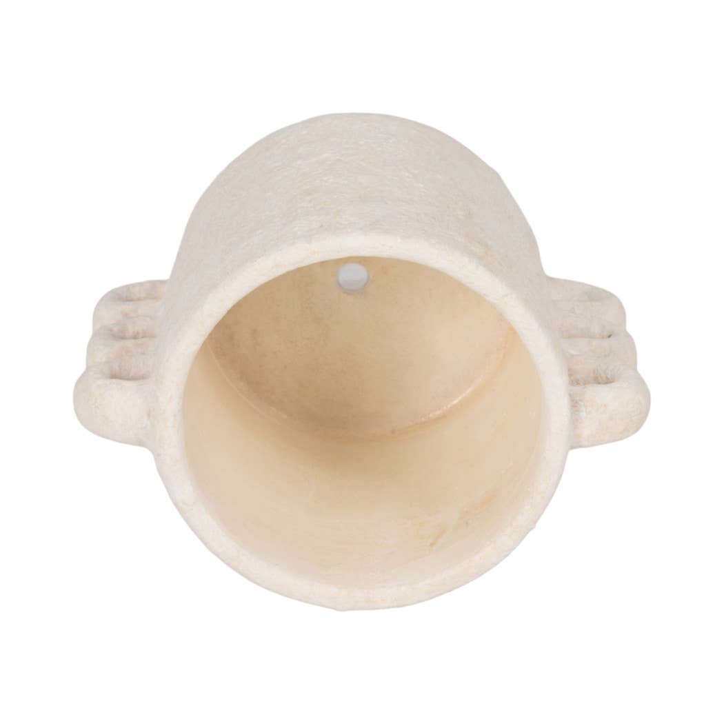 Cement Amphora Multi-Loop Handle Planter - White, 8 in.