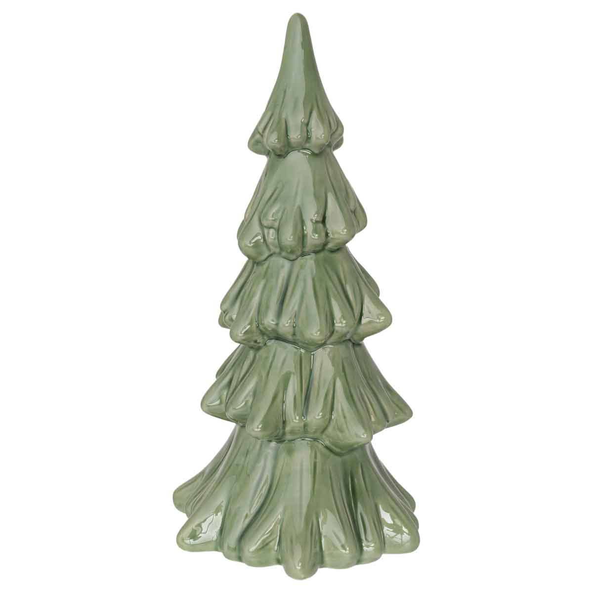 7.5" Whimsy Green Ceramic Tree Chiristmas Decor