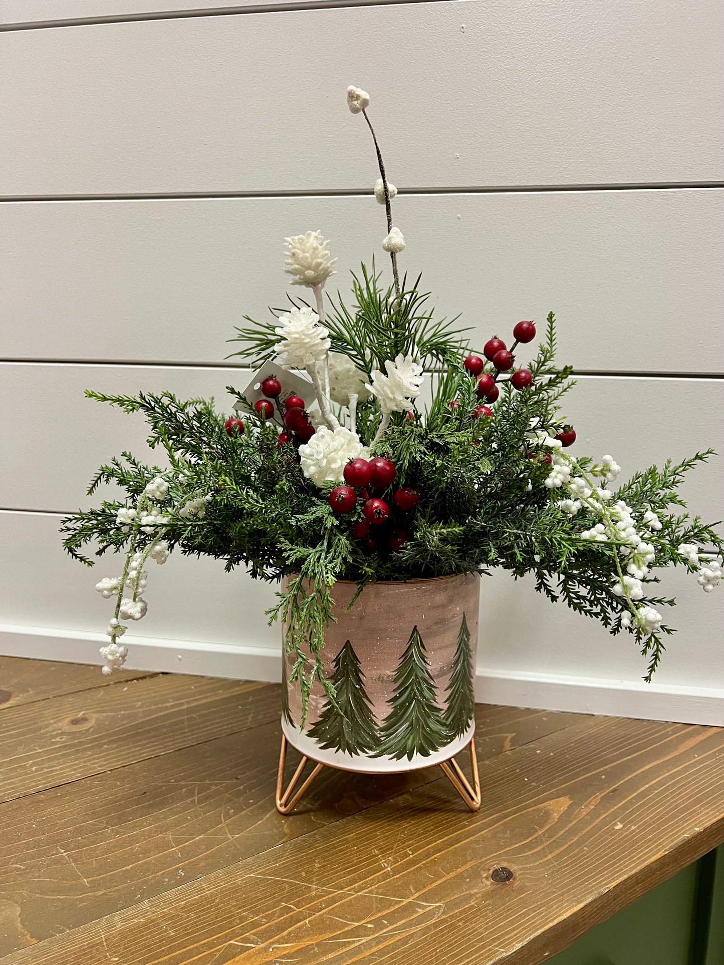 Make & Take Evergreen Container Arrangement