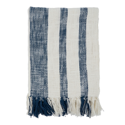 Striped Throw- Navy