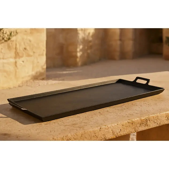 10x34 Black Aluminum Tray with Handles