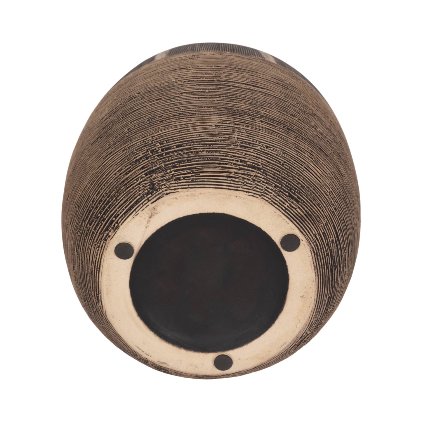 Ceramic Modern Tribal Decorative Vase - Brown, 10 in.