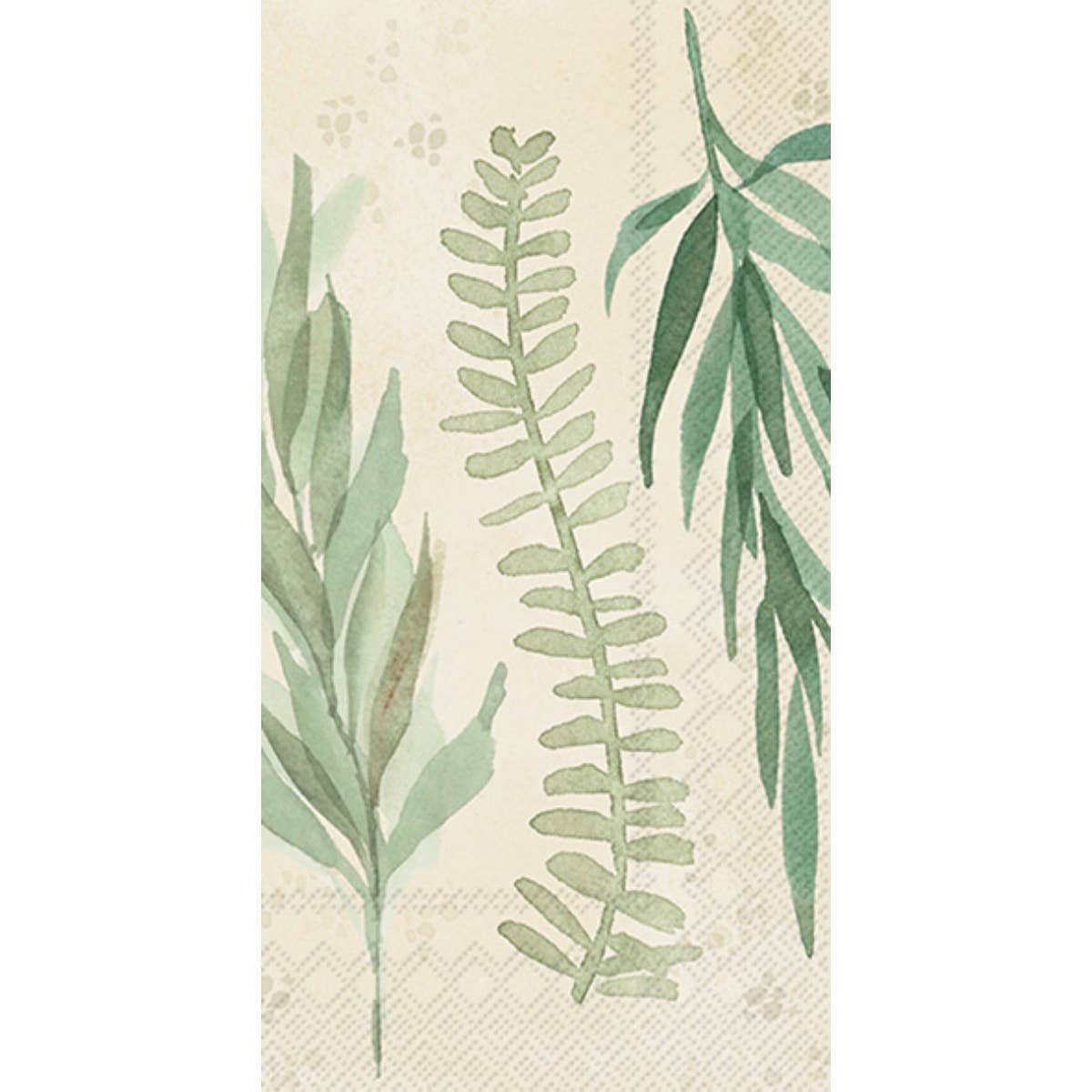 Paper Guest Towels Pack/20 Leaf And Stem Leaves Cream