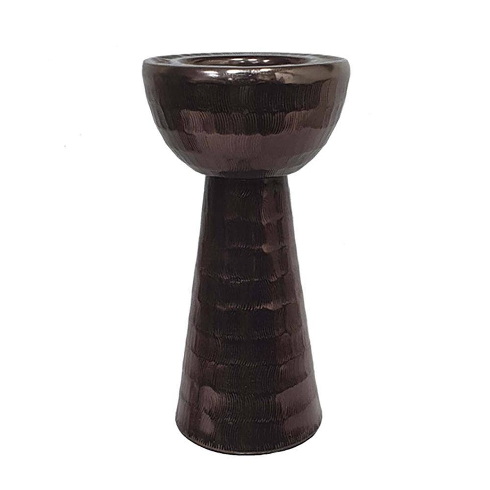 D5x10" Textured Bronze Aluminum Candle Holder 8EA/CTN