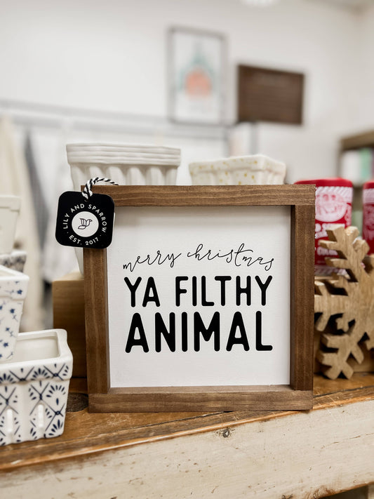 Merry Christmas Ya Filthy Animal | Christmas Wall Decor
