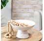 8.6" WHITE RAISED CERAMIC BOWL