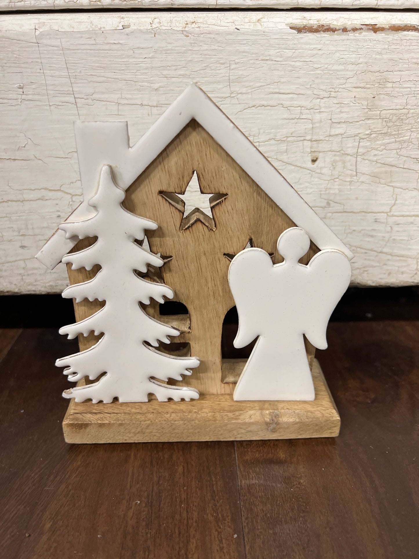 6.5x6.75 Wooden House with Angel