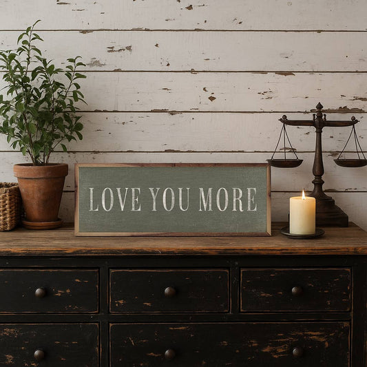 Love You More Capitalized Green