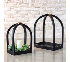 Black Wood Lanterns