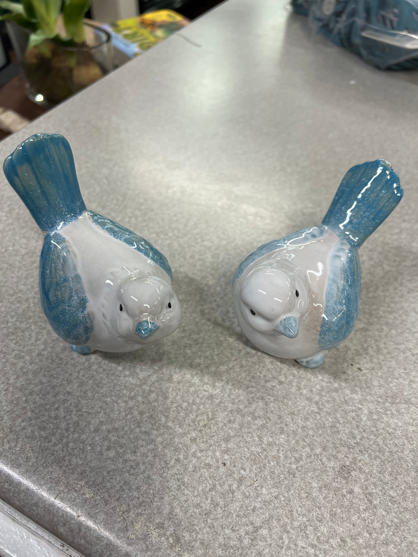 Sm Cer White & Indigo Bird