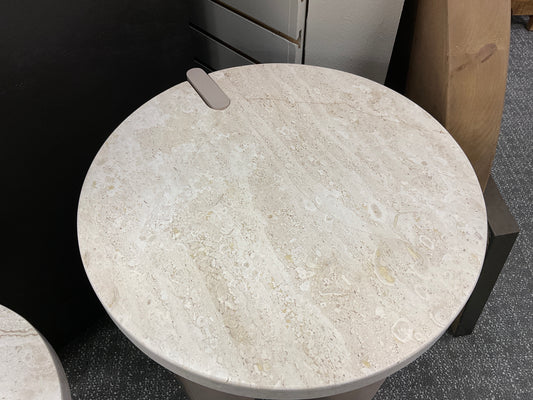 24" Connley Medium Marble and Wood Accent Table