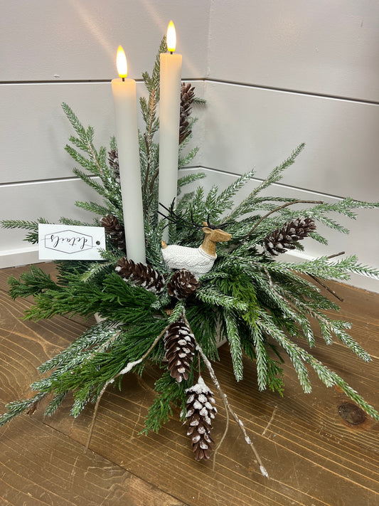 Deer with Candle Arrangement