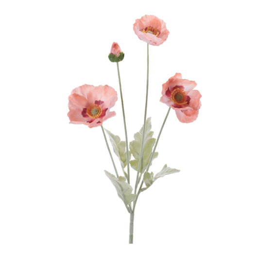 Poppy Spray 25”H Fabric