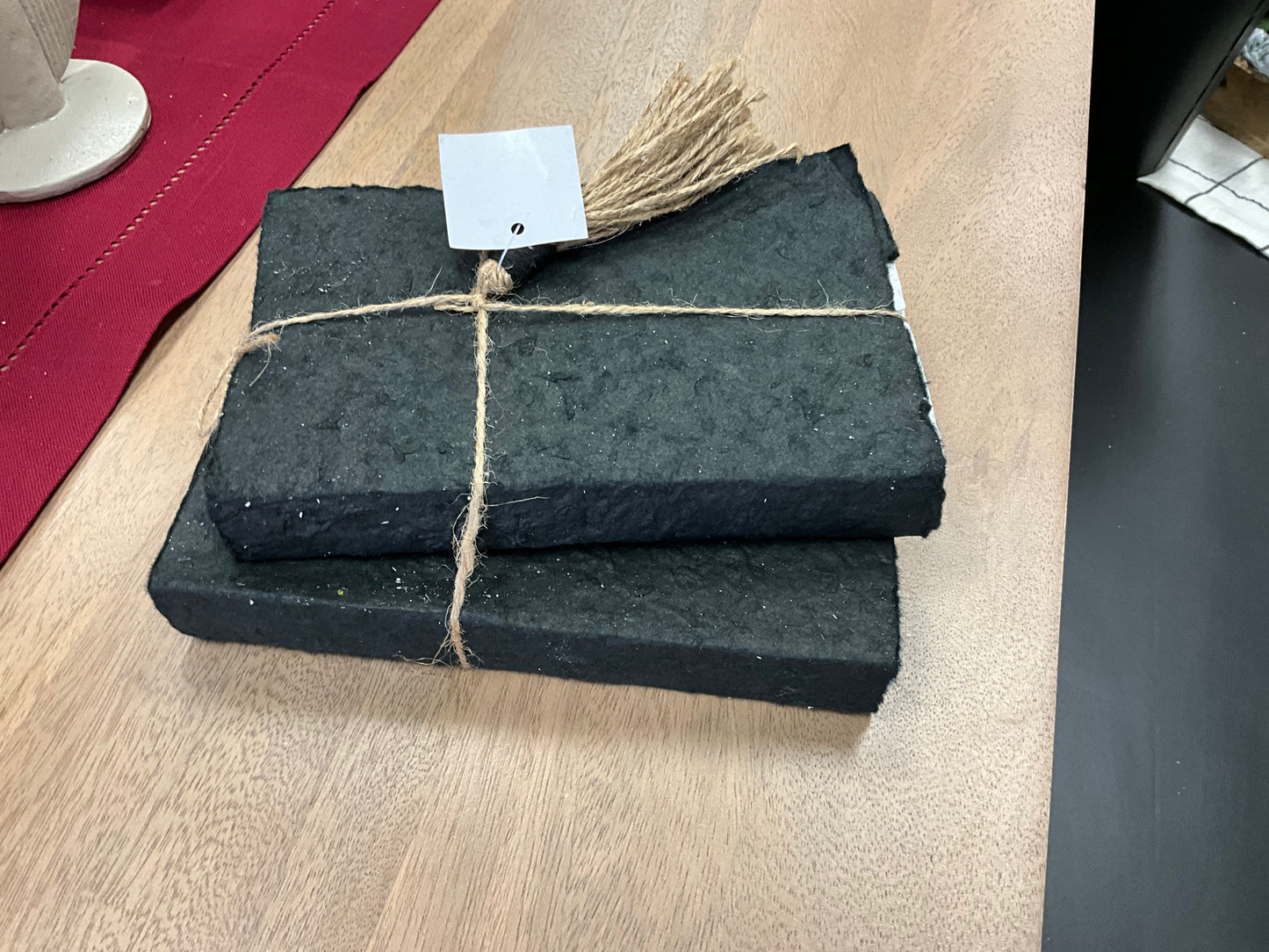 BLK/Gray Covered Book Stack