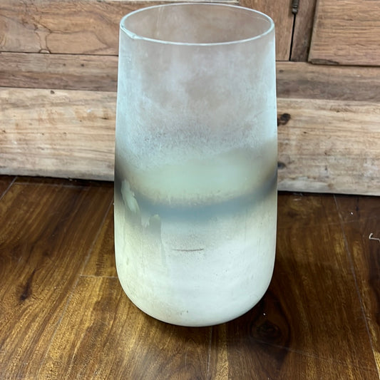 11" Antiqued Finish Vase Ivory