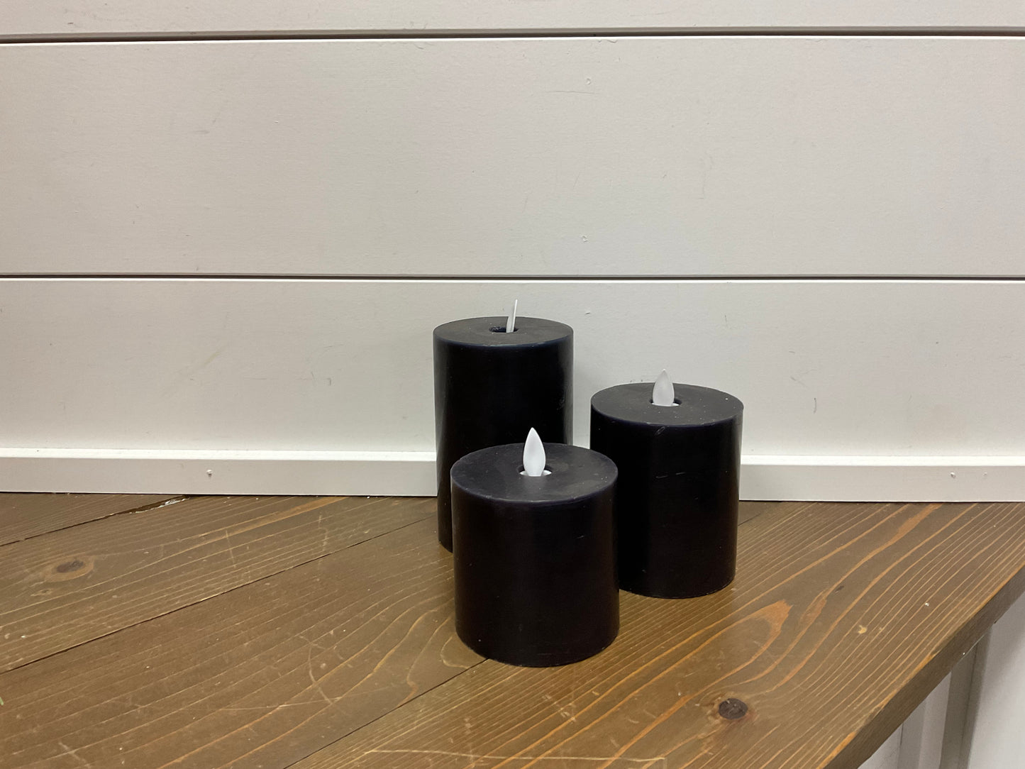 Sm BLK Flameless Candle