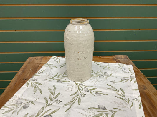 11.2" WHITE CERAMIC VASE