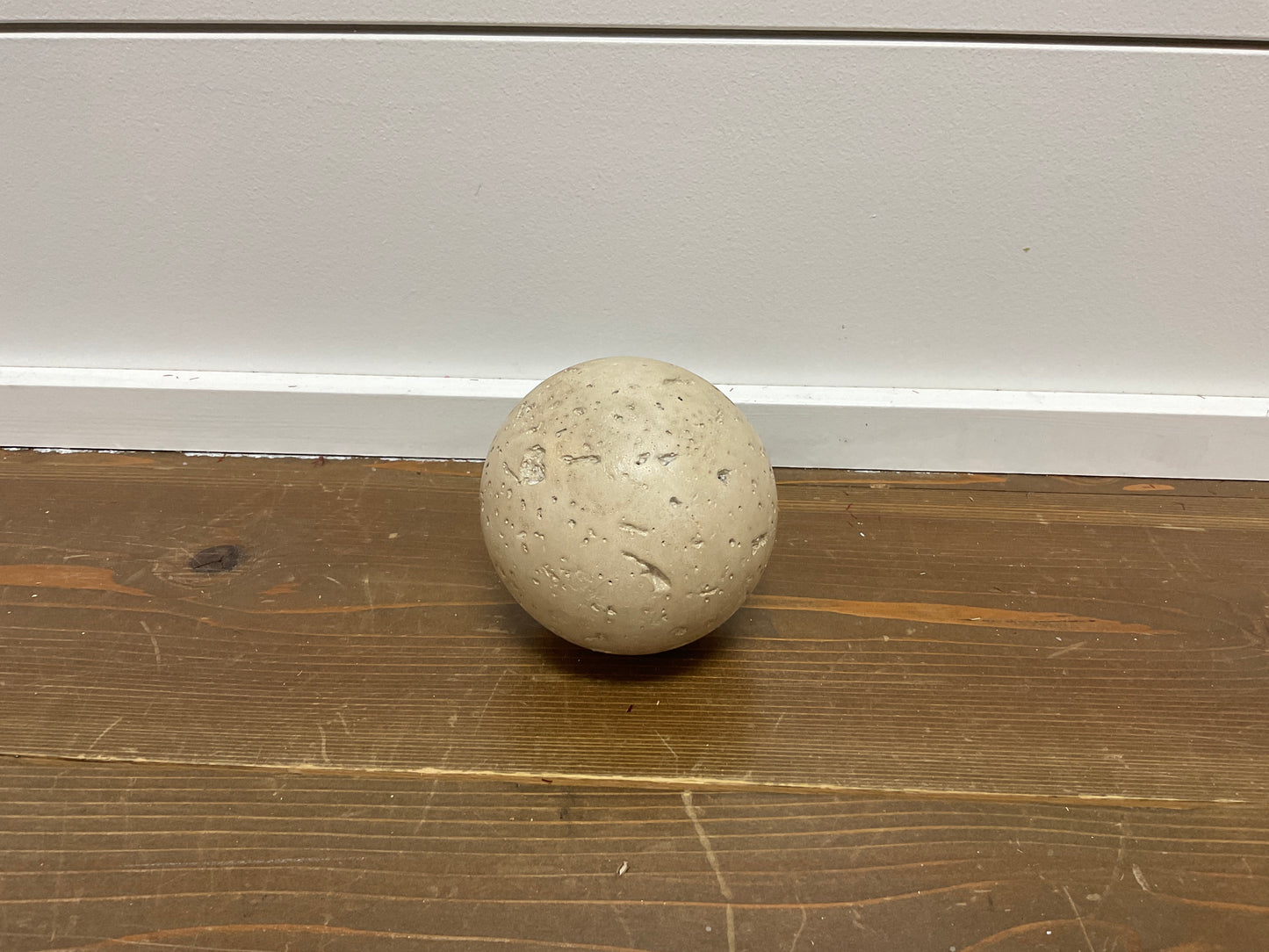 3" Cream Cement Decor