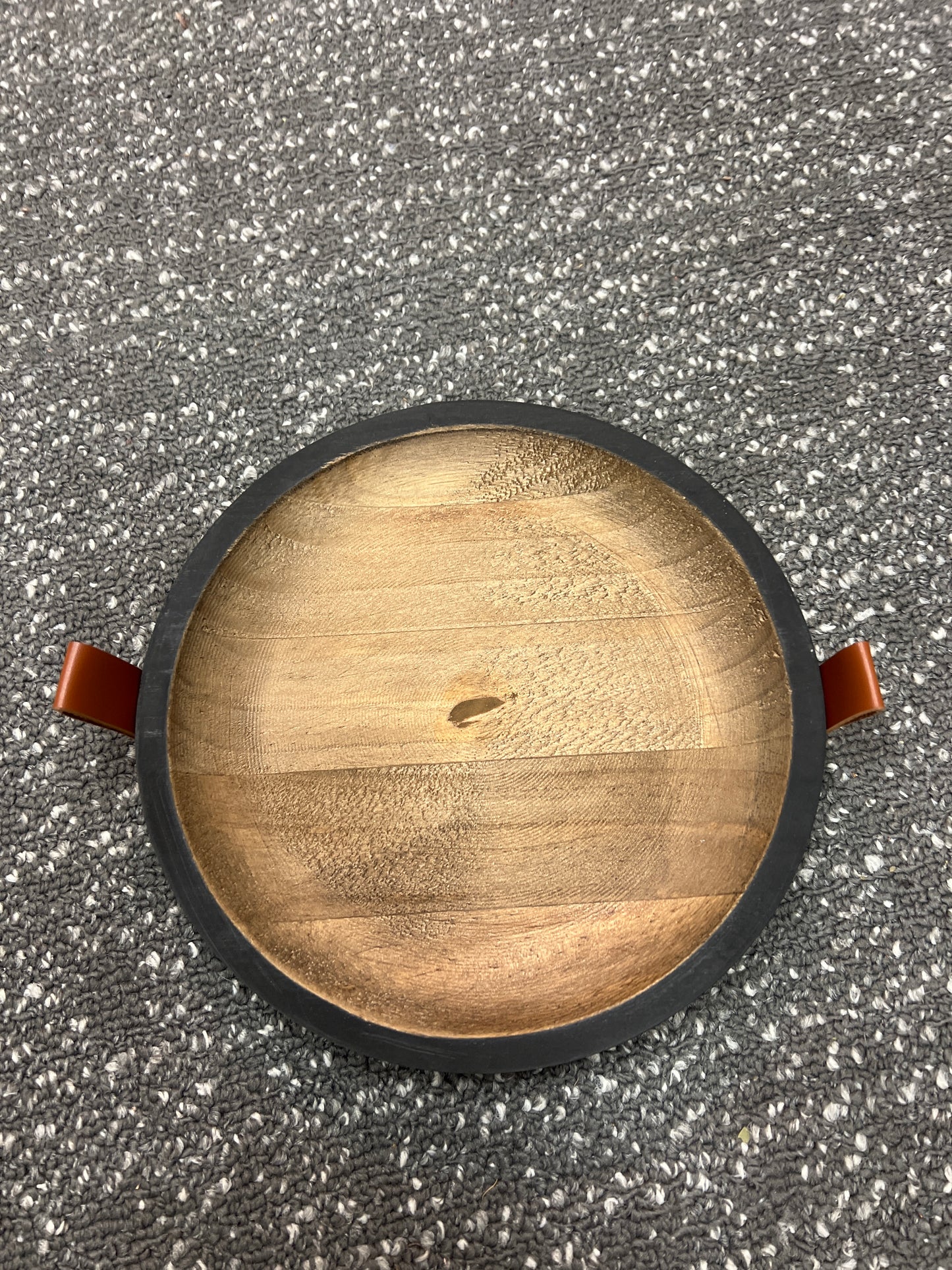 Tray with Leather Handles