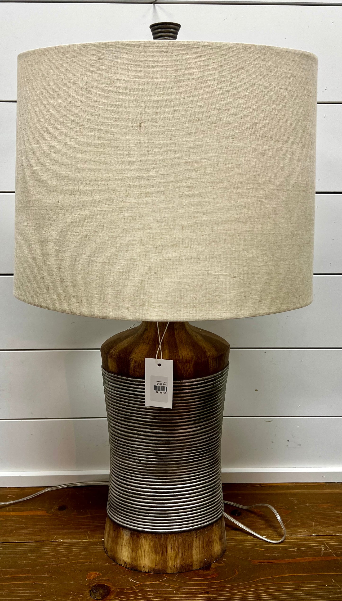 Light Brown and Gray Table Lamp
