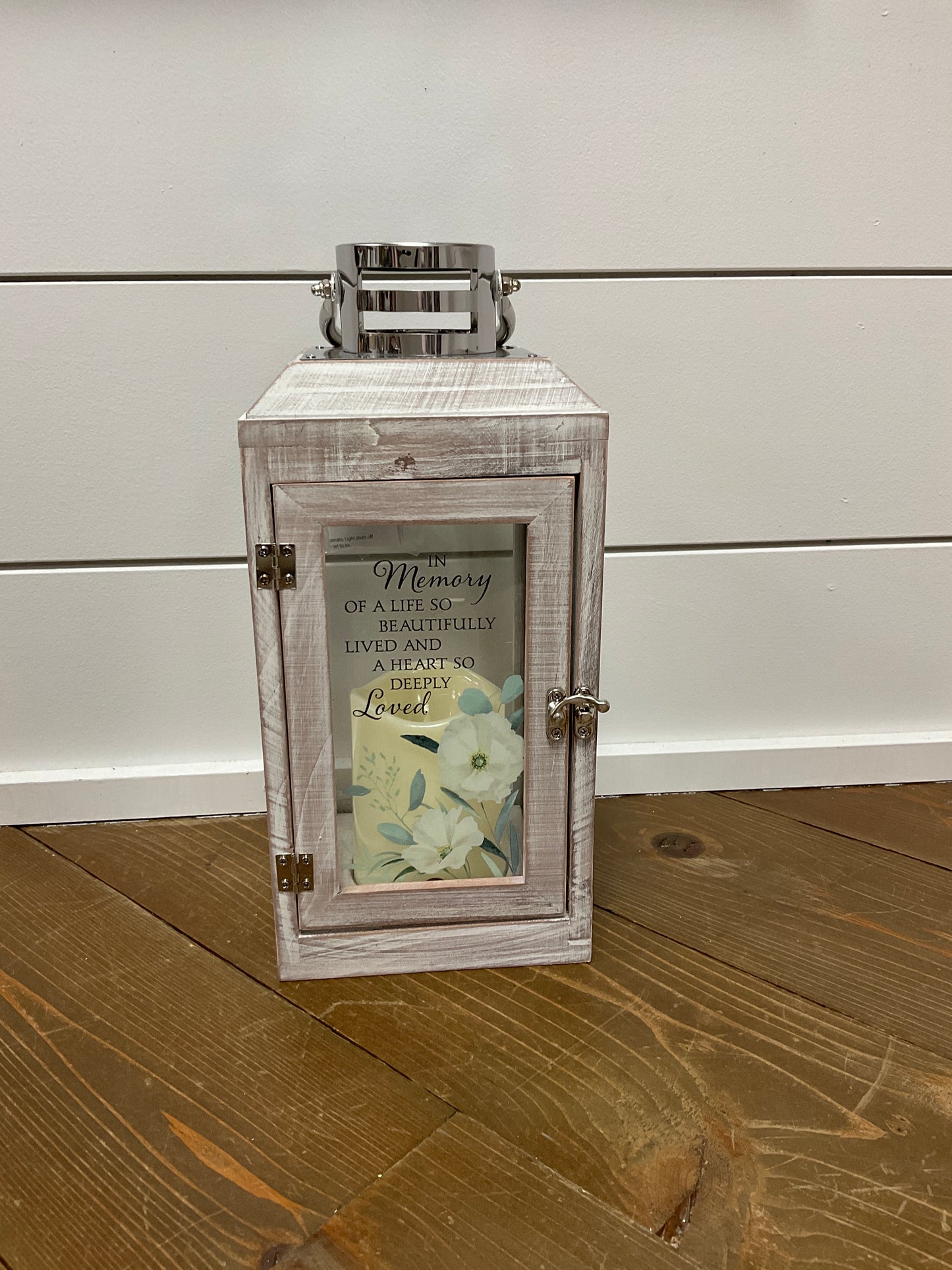 Lantern 14" WD/CHR- In Memory